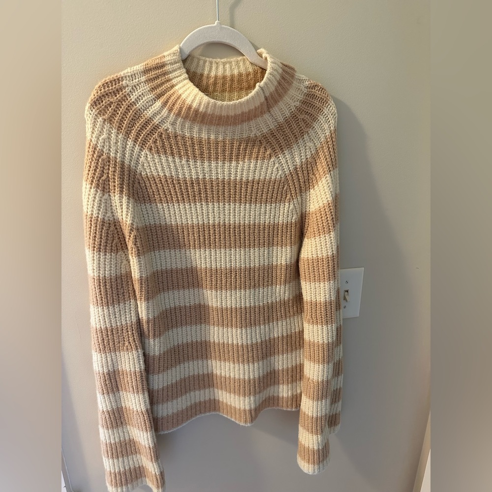 Anthropologie Maeve striped turtleneck sweater